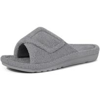 Slides With Arch Support House Slippers Orthopedic Fluffy Anti-slip Plush Bedroom Slides Open Toe Fur House Shoes Litfun Woman Fluffy 42 gray