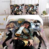 3D Print Michael J-Jackson Bedding Set Bedroom Soft Modern Bedspreads Comefortable Kids Duvet Cover Quilt Cover And Pillowcase EU single(135x200cm)