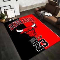 Chicago Bulls Logo with Jordan 23 Design Non-slip rug suitable for living room and bedroom sofas sofas 120x160cm( 47x62in )