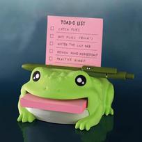 New Desk Organizer Frog Hippo Highland Cow Note Holder Resin Cute Pen Holder Pencil Stand With Sticky Note Dispenser Photo Slot Frog pink