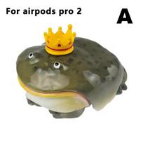 Ugly Frog Earphone Case For Airpod Cute Funny Pink Bow Frog Handmade Earphone Protective Cover Creative Design Gift For Friends A