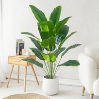 1pc Artificial Plants Large Tropical Palm Tree Fake Banana Plants Leaves Real Touch Plastic Monstera For Home Garden Party Decor 5 80cm 18 Leaves