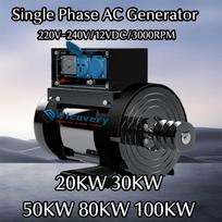 High Power 20KW 50KW Permanent Magnet Generator 220V 1Phase Alternator 3000RPM Diesel Generator With Breaker Regulator For Home