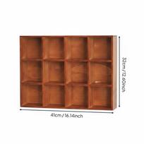 Rustic Pine Wall Shelf Multipurpose Storage Cabinet Display Rack for Organizing brown
