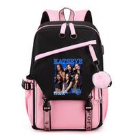 KATSEYE Idol Group Merch Backpack Large Capacity Lightweight Student School Bag Trendy Outdoor Travel Daypack 60627