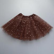 Adult Ballet Tutu Skirt: European-American Mesh with Sequins, Fluffy 40cm 40 cm Adult ruda