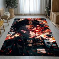 Demon Slayer Kimetsu no Yaiba Tanjiro Nezuko Anime Non-Slip Area Rug for Living Room,Bedroom Carpet Mat for Sofa,Home Decor Gift 100cmx150cm