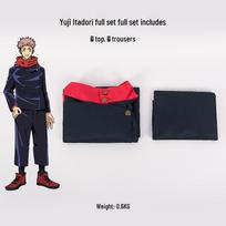 Jujutsu Kaisen Cosplay Costume Set: Itadori Yuji, Gojo Satoru, Toji Fushiguro, Suguru Geto Adult S red