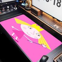Ben and Holly's Little Kingdom Theme Premium Non-slip Mouse Pad with Stitched Edges,Durable Rubber Material,for Desktop & Gaming Great Gifts 30cmx60cm
