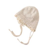 Ear Protection Kids Warm Hat Windproof Baby Bonnet Exquisite Warmer Beanie Cap  6-36 Month smėlis