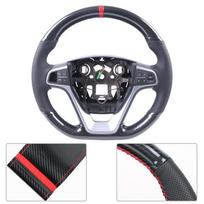 OEM Fit For Citroen Elysee C-Elysee 2014 New Elysee Peugeot 301 2013-2016 Car Steering Wheel Cover Carbon Fiber Stitched Leather A Carbon Red thread