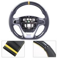 OEM Fit For Citroen Elysee C-Elysee 2014 New Elysee Peugeot 301 2013-2016 Car Steering Wheel Cover Carbon Fiber Stitched Leather A Carbon Yellow