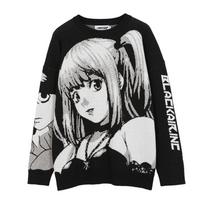Anime Kawaii Žieminiai Vyriški Gotikiniai Drabužiai Goth Vyras Megztinis Vyriški Animaciniai Moteriški Viršutiniai Drabužiai Japoniškas Džemperis Vyriški Streetwear Harajuku 2XL gray