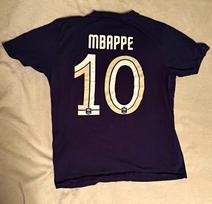 Kylian Mbappe #10 France FFF Soccer T Shirt Mens XL Navy Football World Cup XL