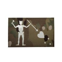 Blackbeard Skull Reflective Fabric Morale Patch with Velcro M00097-4