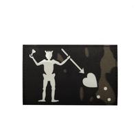 Blackbeard Skull Reflective Fabric Morale Patch with Velcro M00097-2
