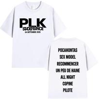 Plk Stade De France Tour 2026 Merch Tshirt Men Women Summer Cotton Clothing Fashion Oversized Short Sleeved Top Streetwear L black