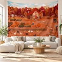 Stardew Valley Wall Tapestry Home Decor Hanging Cloth Art Background Tapestry for Bedroom 100cmx150cm