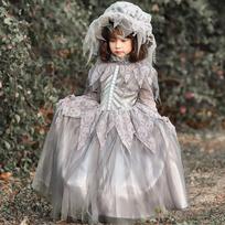 Helovino Cosplay Skeleto Nuotakos Suknelė Mergaitėms Lolita Vėlių Šventės Kostiumas S 110-120 pilka