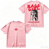 Rage Gir Nina Chuba Graphic T-shirt Men Women Oversized Loose Cotton Short Sleeve Casual Hip Hop Streetwear High Quality Female Male Clothing XXXXL įvairiaspalvis