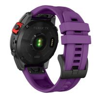 22mm 26mm Quick Fit Strap for Garmin Fenix 7X 8 7 Pro 7S 6X Venu 3 Tactix Replacement silicone bracelet correa Fenix 8 band 47mm QuickFit 26mm violetinė