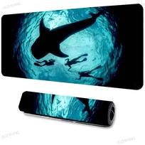 Large Shark Mouse Pad XXL Desk Accessories Pads Rubber Base With Stitched Edge Mousepad Non-Slip Mousepad Office Long 350x600x2mm