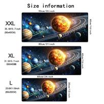 Galaktikos planetų temos pelės kilimėlis, didelis kompiuterio biuro žaidimų stalo kilimėlis, guminis neslystantis, apmestas kraštas, klaviatūros kilimėliai 90x40 XXL stalo kilimėliai 700x300x2mm