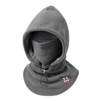 Terminis Fleece Balaklava Kepurė Su Raišteliu Puloverio Kepurė Madinga Su Gaubtu Kaklui Ruduo black