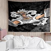 Monkey D. Luffy Tapestry for Bedroom Aesthetic Classroom Tapestries Wall Hanging for Living Room Dorm Office,Ideal Creative Gift 100cmx150cm gray