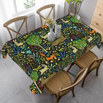2D Flat Banner 2D Flat 1pc Vibrant Medieval Tablecloth - Country Style, Durable Polyester, Rectangular, Colorful Floral Pattern, Suitable for Home And 54*72inch(137cm*183cm） gray