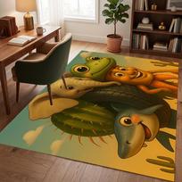 Italian Brainrot (1) Office Rug Elegant Floor Rug for Office Living Room Bedroom and Indoor Home Spaces 80cmx120cm