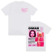 2025 Summer Rapper Omar Courtz Primera Musa Mens Pure Cotton Graphic Tshirt Retro 90 S Hiphop Gothic Shirt Oversized Tshirt 3XL pink