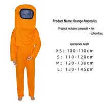 Vaikų kosmoso vilkolakio Helovino kostiumas: Among Us Cosplay Astronautų apranga Medium orange