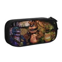 FNAF At Freddys Pencil Case Cute  Cartoon Pen Bags Girls Boys Large Storage Students School Zipper Pencilcases 21x10.5x5cm brown