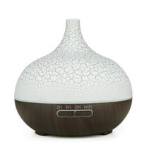 Smart WiFi Essential Oil Diffuser Air Humidifier Works with Alexa Google Home US Plug Deep Wood CHINA white
