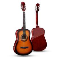 38-Inch Classical Acoustic Guitar, Bright Linden Finish, Rounded Corners brown