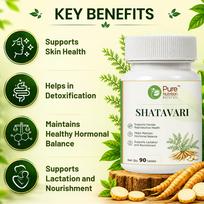 Pure Nutrition Shatavari Tablets | Shatavari Organic Tablets | Herbal Lactation Supplement for Breastfeeding for Women Wellness, Hormonal Balance