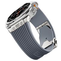 Sportinis dirželis Samsung Galaxy Watch Ultra 2025 47mm laikrodžiui, nerūdijančio plieno sagties apyrankė Samsung Galaxy Watch Ultra laikrodžiui, prabangi apyrankė Galaxy Ultra(2025) gray