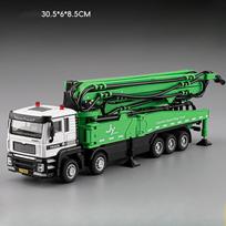 1:32 Cemento Siurblio Sunkvežimio Lydinio Modelis Kopėčios Vandens Gaisrinės Transporto Priemonės Metalinės Automobilių Žaislai Purškia Vandens Šviesos Muzika Atgal Traukiami Transporto Priemonės Vaikų Dovana green