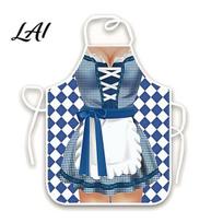 Patvarūs poliesterio prijuostės Oktoberfest prijuostė Juokingas reguliuojamas kostiumas Virimo prijuostė 3D spausdinti Kūrybingi vakarėlio kostiumai Vandeniui atspari prijuostė virtuvei BBQ P