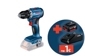 Akumuliatorinis suktuvas BOSCH Professional GSR, 18V-45 SOLO, sukimo momentas 21-45 Nm, 13 mm griebt