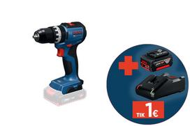 Akumuliatorinis smūginis gręžtuvas BOSCH Professional GSB 18V-52 SOLO, 18 V, be akumuliatoriaus ir k