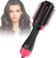 Hot Air Brush One Step Hair Dryer & Volumizer Hair Dryer Brush Negative Ion Generator For Straightening & Curling Hot Air Paddle UK