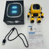 Dirbtinio intelekto robotas-kompanionas, lengvas valdymas, elektrinis robotas vaikams, kelionėms, namų švietimui, nuotolinio valdymo žaislas, vaikiškas elektrinis mechanikas geltona