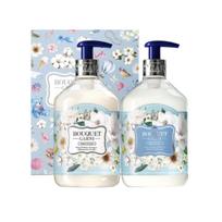 Giliai kvepiantis plaukų priežiūros rinkinys Kūdikio pudra (Šampūnas 500ml + Gydymas 500ml) Shampoo 500ml + Treatment 500ml white