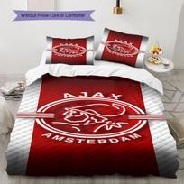 Amsterdamsche Football Club Ajax Pattern Bedding,Quilt Set Quilt Cover Pillowcase Home Birthday Gift(1 * duvet cover + 2 * pillowcase, without core) 200x200cm