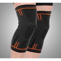2 vnt. silikoniniai neslystantys sportiniai kelių įtvarai krepšiniui, bėgimui, fitnesui, 3D atrama, lauko alpinizmui, dviračių sportui, apsauga XL-2PCS oranžinė
