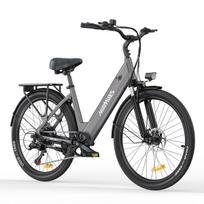 Hillmiles Milecity 1 26 colių elektrinis miesto dviratis, 250W miesto E-dviratis su 7 pavaromis, 36V 13Ah nuimama baterija, didžiausias nuotolis 80 km