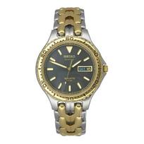 SEIKO 100 meters waterproof Quartz steel strap 38mm women's watch black dial SGG456 juoda