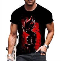 Essentials marškinėliai vyrams su margintais marškinėliais Dragon Ball Z Streetwear Tops Goku Vegeta marškinėliai Vyriški Harajuku Style XS brown